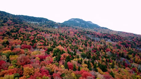 Grandfather-Mountain-NC-Fall-Colors,-Grandfather-Mountain-North-Carolina-Aerial