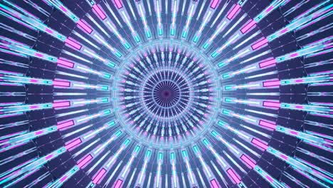 Computerized-motion-graphics-of-glowing-pink-and-blue-circles,rotating-and-emerging-from-the-central-core-Animation,-VJ-loops