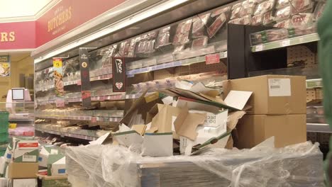 Restricted-supermarket-corona-virus-panic-buying-workers-replenishing-stock-on-store-shelves