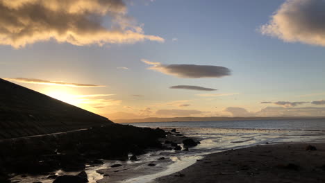 Sonnenuntergang-Am-Portobello-Beach-In-Edinburgh,-Schottland