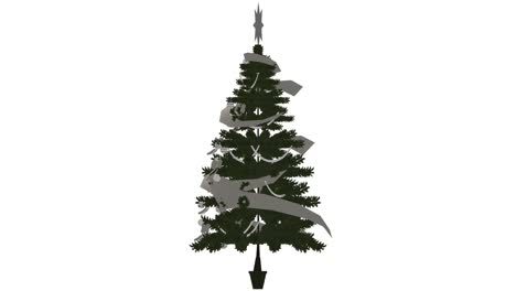 Dekor-Weihnachtsbaum-Vorabend-Drehbare-Animation-CGI
