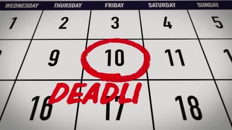 Deadline-mark-on-calendar.-Deadline-Day