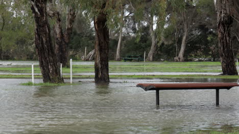 Hochwasser-In-Einem-Vorstadtpark