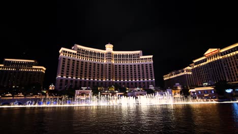 The-Bellagio-Resort-and-Casino-water-fountain-show-spouting-water-one-after-another-circa-March-2019