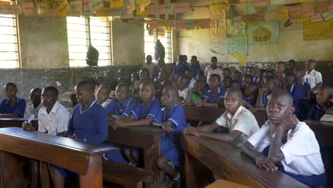 A-group-of-African-school-children-in-a-community-public-school-in-Uganda