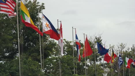 A-Selection-of-Flags-Fluttering-in-the-Wind