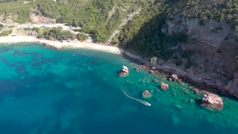 Aerial-footage-of-the-beautiful-Montenegro-coastline-on-the-Adriatic-sea
