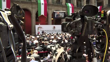 left-paning-camera-movement-during-official-event-of-the-mexican-president