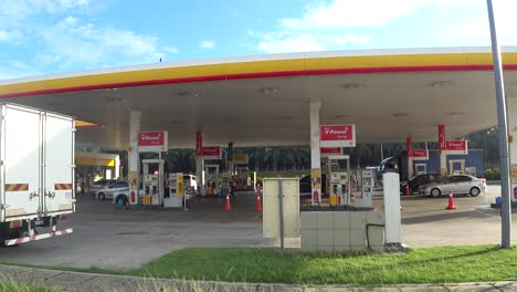 Shell-petrol-station-during-the-daytime