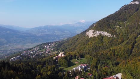 Luftaufnahme-Des-Passy--Und-Arve-Tals-In-Den-Französischen-Alpen,-Haute-Savoie
