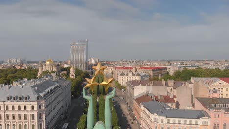 Safeguarding-Riga-Latvia-Freedom-monument-statue-aerial