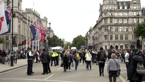 Busy-Scene-With-Public-And-Police-On-Parliament-Street-For-Queen-Elizabeth-Lying-In-State