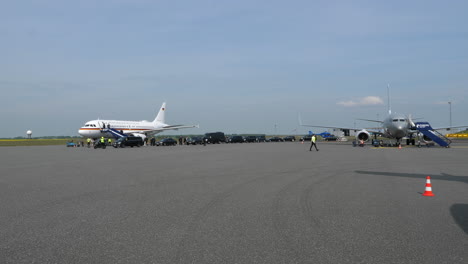 Aircraft-Carrying-European-Leaders-Arrived-At-The-Esbjerg-Airport-In-Denmark-For-EU-Climate-And-Energy-Summit