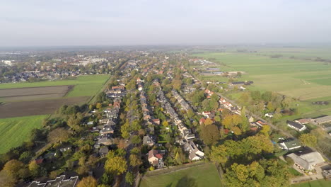 Drone-over-rural-town---slowly-forward