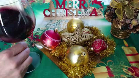 Christmas-spirit-with-glass-of-wine