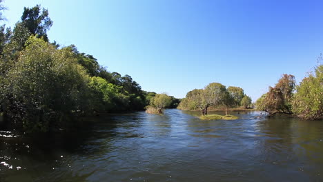 The-Chobe-rapids-as-viewed-from-a-aluminium-river-boat-in-summer-as-the-water-was-low