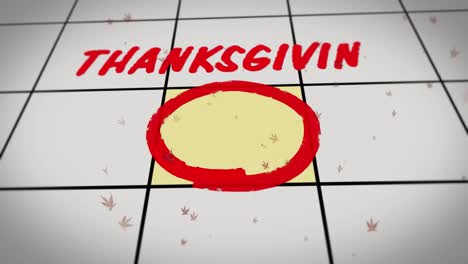 Red-marker-on-a-calendar-shows-Thanksgiving