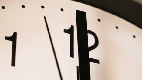 Black-and-white-clock-face-approaching-12-o'clock