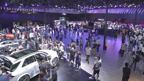 Showroom-crowded-with-Visitors-at-2019-International-Auto-Show-in-Shenzhen,-China