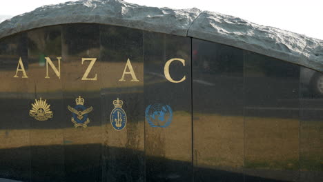 ANZAC-memorial-at-Torquay,-Victoria-Australia.-PAN-SHOT