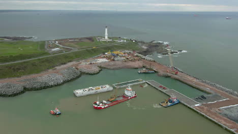 Aerial-view-of-construction-work-on-the-new-Aberdeen-South-Harbour-at-Nigg-Bay-on-a-cloudy-day