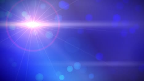 abstract-blue-background-with-lens-flare-and-blurred-white-lights-with-Bokeh-effect-animation