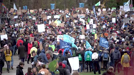 Crowed-at-environmental-demonstration-in-german-city-munich-to-protect-the-planet