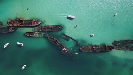 Schiffswracks-Auf-Moreton-Island.-Australische-Insel-In-Queensland