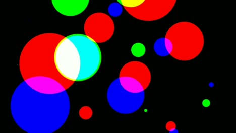 Poppy-color-disco-circles-flashing-animation-on-the-screen