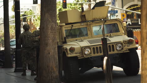 Army-on-Los-Angeles-streets-during-Black-Lives-Matter-protest-activism-rally-march