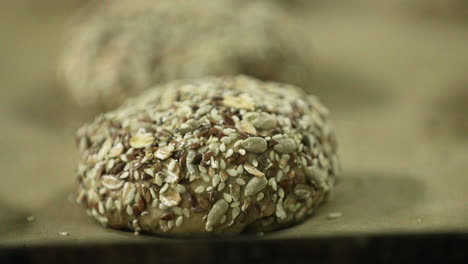 Hamburguer-Dough-For-Baking---Delicious-Hamburguer-Dough-Loaded-With,-Seeds,-Oats,-And-Whole-Grains---selective-focus