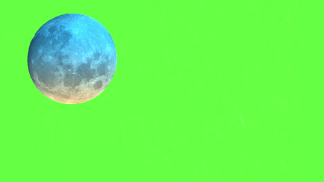 Colourful-Full-Moon-Setting-On-A-Green-Screen-Background,-Animation-Template