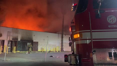 Firefighters-battle-a-large-commercial-building-fire