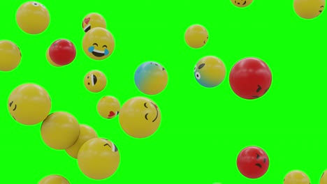 3D-Emojis-simulation-on-Green-Screen-With-Alpha-Matte