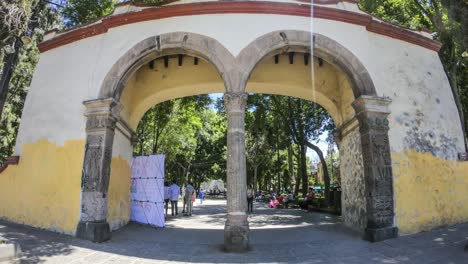One-of-the-most-popular-and-visited-spots-in-Mexico-City-by-both-national-and-international-tourists,-downtown-Coyoacan-used-to-be-a-town-and-is-now-part-of-Mexico-City-proper