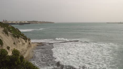 Video-from-Malta,-Birzebugga-rough-sea