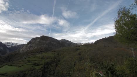 Time-lapse-view-of-mountains-from-Caleao,-In-Parque-Natural-de-Redes,-Asturias,-Spain