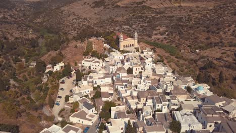 Aerial-Drone-Shot-Pulling-Back-Slowly-over-the-Agricultural-Village-of-Lefkes-Greece