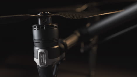 Track-up-the-front-right-carbon-fiber-propeller-attached-to-a-DJI-Inspire-2-professional-drone