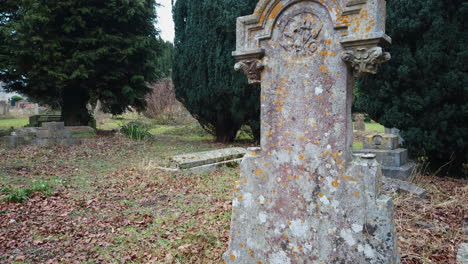 Old-weathered-grave-headstone-in-a-church-yard