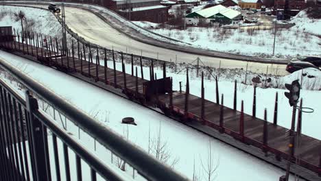 Zug-Fährt-Ohne-Ladung-Von-Narvik-Im-Norden-Norwegens-Nach-Kiruna