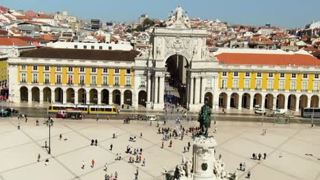 Aerial-shot-of-Historical-place-in-Portugal