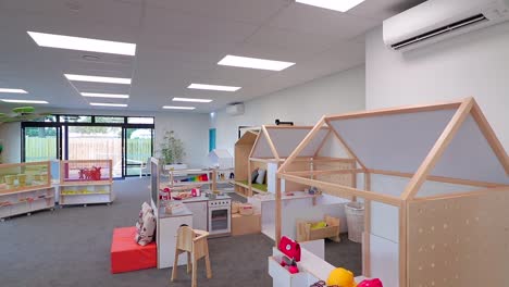 Jib-up-shot-of-a-room-for-kids-in-a-Playcentre-building,-New-Zealand