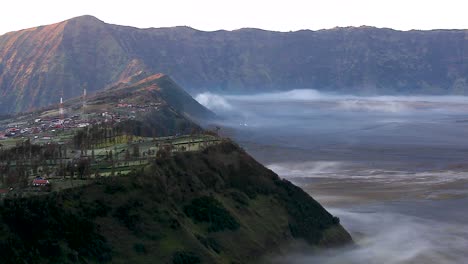 Amazing-Valley-at-Sea-of-Sand,-Mount-Bromo,-East-Java