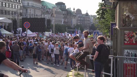 Demonstration-against-Andrej-Babis-and-Milos-Zeman,-Prague,-Czech-Republic