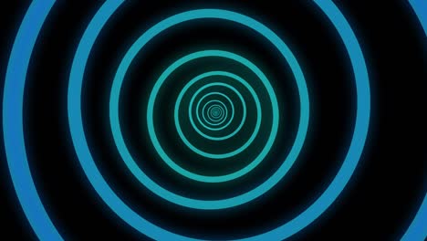 Falling-Into-Hypnotic-Endless-Tunnel-With-Appearing-Pulsing-And-Lightly-Neon-Glowing-Blue-Ring