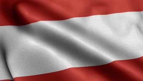 Closeup-waving-loop-4k-National-Flag-of-Austria
