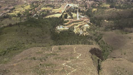 Aerial-shot-of-Villa-de-Leyva-during-Daytime