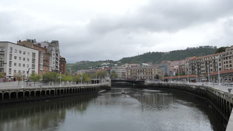 Nervion-River-and-Bilbao-Cityscape-on-a-Cloudy-Day