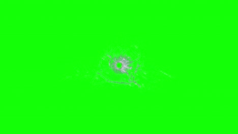 Sharp-Bullet-Holes,Broken-Cracked-Damaged-Glass-on-green-screen-with-Alpha-channel